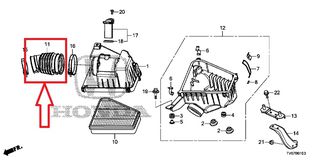 HONDA CIVIC 2013-2017 D-TEC 1.6 ΚΟΛΑΡΟ ΦΙΛΤΡΟΥ ΑΕΡΟΣ ΚΑΙ ΠΕΤΑΛΟΥΔΑΣ 17228RZ0G00 17228-RZ0-G00 AFT53-thumb-1