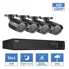 1080P CCTV Security System Kit HD 4CH HDMI DVR Home Outdoor Camera Night Vision