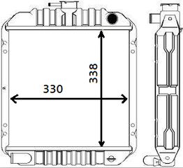 ΨΥΓΕΙΟ ΝΕΡΟΥ ΚΑΙΝΟΥΡΓΙΟ NISSAN DATSUN LB120 1200CC (110) ΑΓΡΟΤΙΚΟ ΠΛΗΡΕΣ ΜΕΤΑΛΛΙΚΟ 330Χ338