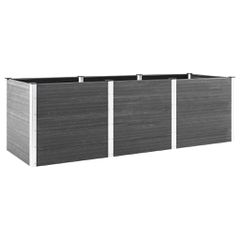 vidaXL Ζαρντινιέρα Κήπου Υπερυψωμένη Γκρι 300 x 50 x 91 εκ. από WPC