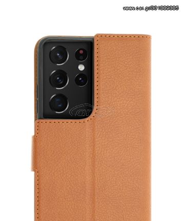 Promiz (PZ-10325) Wallet Case - Samsung Galaxy S21 Ultra Brown