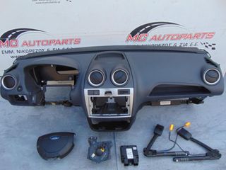 Αερόσακος  Set  FORD FIESTA (2002-2008)     Oδηγού,ταμπλό με συνοδηγού,2 προεντατήρες ζώνης,ταινία, εγκέφαλος airbag