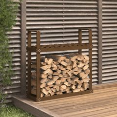 Ραφιέρα Καυσόξυλων Καφέ Μελί 110x35x108,5 εκ. Μασίφ Ξύλο Πεύκου 823860