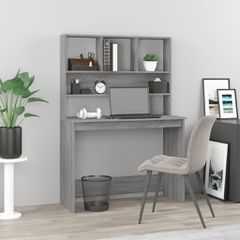 Γραφείο με Ράφια Γκρι Sonoma 102x45x148 εκ. Επεξεργασμένο Ξύλο 823006