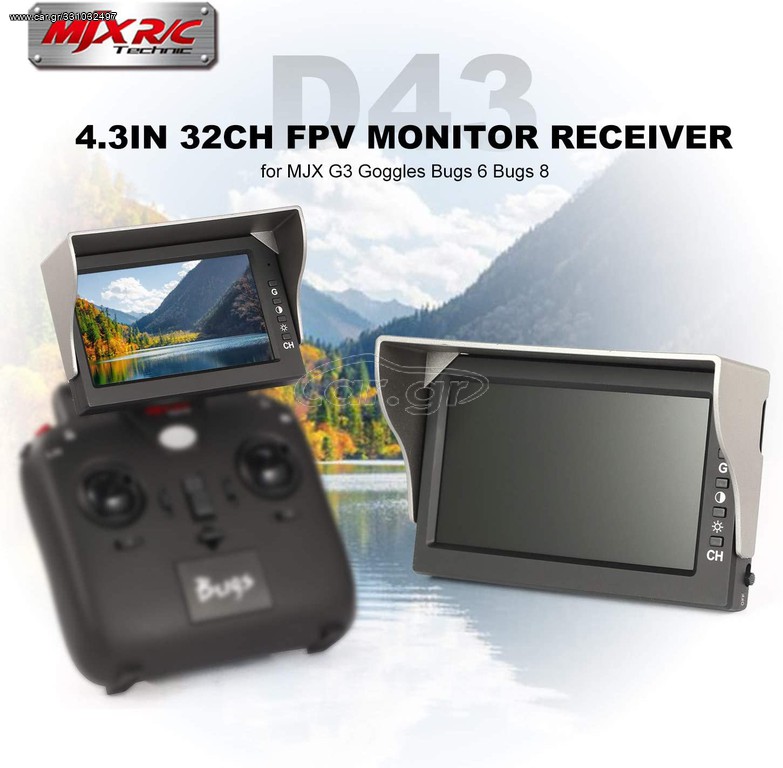 Multicopters-Drones 2020 FPV Monitor MJX D43 5.8Ghz   (H)