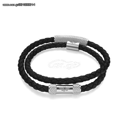 Police Urban Texture, Men's Black Leather Bracelet PEAGB0001120