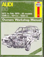 HAYNES WORKSHOP MANUAL AUDI 80 1972-1979 ALL MODELS