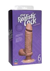 Vibrating ULTRASKYN Dildo - Brown-thumb-1