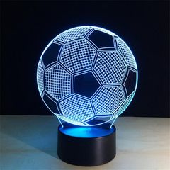 3D Διακοσμητικό Πολύχρωμο LED Φωτιστικό Αφής Μπάλα Ποδοσφαίρου N01126