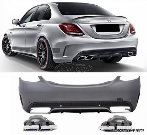 ΠΡΟΦΥΛΑΚΤΗΡΑΣ ΠΙΣΩ Mercedes C-Class W205 sedan (2014-2020) C63 AMG Design