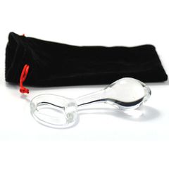 Small glass butt plug with retrieval ring 13 x Ø 3.3 cm-thumb-2