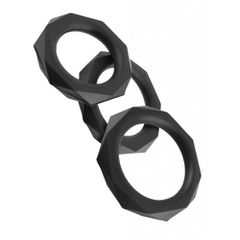 Σετ τριών δακτυλιδιών Πέους και Όρχεων KING COCK king's rings