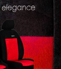 ΚΑΛΥΜΜΑΤΑ ELECANCE ΥΦΑΣΜΑ VELOUR ΜΑΥΡΟ ΚΟΚΚΙΝΟ Seat Leon I 1999 - 2005 TEM 1