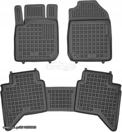 Λαστιχένια πατάκια Rezaw Plast για Isuzu D - Max (2020+) 4πορτο τύπου σκαφάκι - 3τμχ.