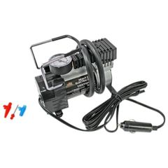 Κομπρεσέρ αέρος αυτοκινήτου 12V, 120W με μανόμετρο και αντάπτορα αναπτήρα - 1 τμχ.