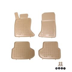 Λαστιχένια πατάκια BMW σειρά 5 F10 / F11 (2013-2017) - τύπου σκαφάκι - μπεζ - 4τμχ., Rezaw Plast
