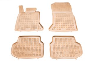 Λαστιχένια πατάκια BMW σειρά 5 F10 / F11 (2010-2013) - τύπου σκαφάκι - μπεζ - 4τμχ., Rezaw Plast