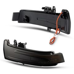 Τρεχούμενα led φλας για καθρέφτες για Mercedes A-class W176, B-Class W246, E-Class W212, C-Class W204, CLA, GLA X156, GLK X204, S-Class W221, CLS W218 (2010-2018) - φιμέ με τρεχούμενο φλας - σετ 2τμχ.