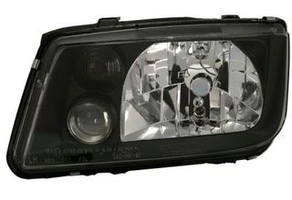 Φανάρια εμπρός Vw Bora - μαύρα , με λάμπες (Η1) - σετ 2τμχ.