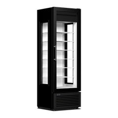 Κάθετη βιτρίνα στατικής ψύξης 3 όψεων CRYSTAL CRF 400 3D GLASS