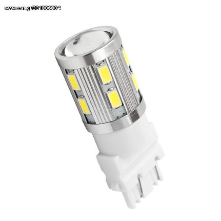 Led λάμπα τύπου Τ25 3156 CANBUS με 16 SMD led και προτζέκτορα 5630 διπλού φωτισμού λευκή - 1τμχ.