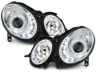 Φανάρια εμπρός led για Mercedes W211 E-Class (2002-2006) , χωρίς λάμπες (Η7) - σετ 2τμχ.