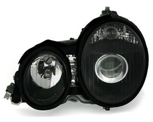 Φανάρια εμπρός Mercedes W210 E-Class (1995-1999) , με λάμπες (Η1) - σετ 2τμχ.