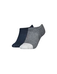 Tommy Hilfiger Rib Moul Γυναικείες Κάλτσες Μαύρες 2 Pack 701222652-002