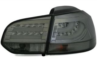 Πίσω φανάρια led Vw Golf 6 ledbar - φιμέ - σετ 2τμχ.