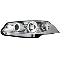 Φανάρια εμπρός angel eyes για Renault Megane (2002-2005) , chrome , με λάμπες (Η1) - σετ 2τμχ.