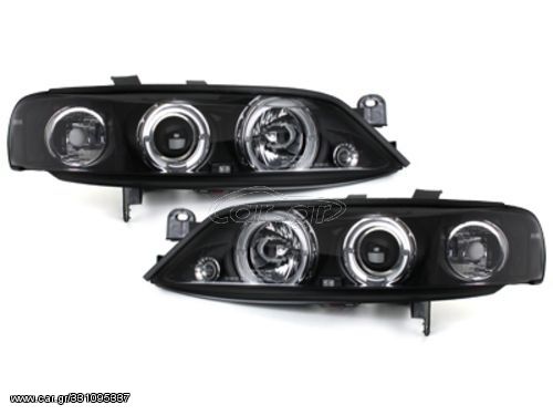 Φανάρια angel eyes εμπρός για Opel Vectra B (1999-2001) , με λάμπες (Η1) - σετ 2τμχ.