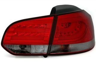 Πίσω φανάρια led Vw Golf 6 ledbar - φιμέ φλας - σετ 2τμχ.