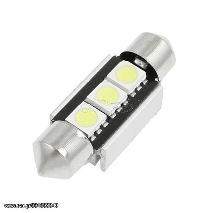 Led λάμπα για πλαφονιέρα CANBUS με 3 SMD led 42 mm - 1τμχ.