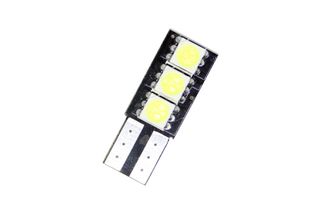 Led λάμπα τύπου Τ10 10W με 3 SMD led από τη μία πλευρά - CANBUS - 1τμχ.
