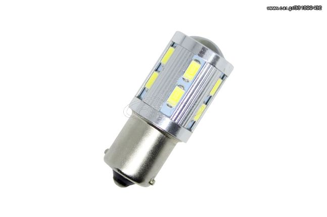 Led λάμπα BA15S με 16 ultra bright led και προτζέκτορα - 1τμχ.