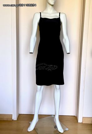 RALPH LAUREN Φόρεμα από ΜΑΥΡΟ ΒΕΛΟΥΔΟ - Cocktail Dress - Size SMALL / X-SMALL-thumb-4