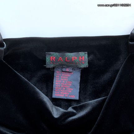 RALPH LAUREN Φόρεμα από ΜΑΥΡΟ ΒΕΛΟΥΔΟ - Cocktail Dress - Size SMALL / X-SMALL-thumb-12