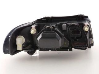 Φανάρια εμπρός Audi A4 (1999-2001) angel eyes - μαύρα , χωρίς λάμπες (Η7) - σετ 2τμχ.-thumb-2