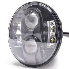 M-Tech - Στρογγυλό Φανάρι WHL102 BLACK 7'' με 8 Cree LED (XML-10W) 9-36V 6000-6500K σε Μαύρο Χρώμα - 1 τεμ. (WHL102/MT)