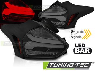 FORD FOCUS 3 15-18 HATCHBACK Μαύρο SMOKE SEQ LED