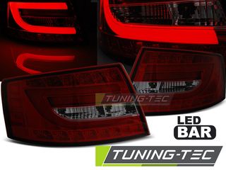 Πίσω φανάρια  led Κόκκινο SMOKE για AUDI A6 C6 SEDAN 04.04-08 6PIN