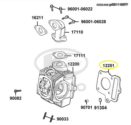 Φλάντζα Κεφαλής Kymco Nexxon.125 2007 - 2007 12251-LCA7-E90