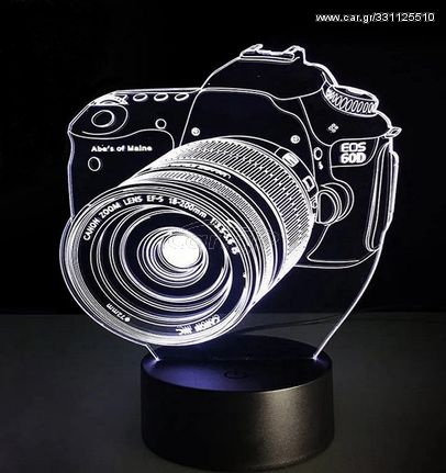 3D Διακοσμητικό Φωτιστικό LED Φωτογραφική Μηχανή N00908