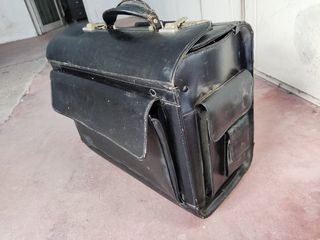 Vintage δερμάτινη τσάντα πιλότου 45Χ22Χ39