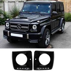 Μασκάκια Φαναριών Με DRL Για Mercedes-Benz G-Class W461/W463 90-15 G55/G65 Amg 4 Τεμάχια