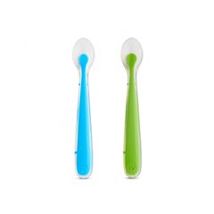 Munchkin κουτάλια Gemtle™ Weaning silicone spoons μπλέ