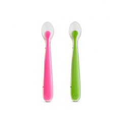 Munchkin κουτάλια Gemtle™ Weaning silicone spoons ροζ