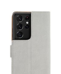 Promiz (PZ-10324) Wallet Case - Samsung Galaxy S21 Ultra Light Grey