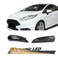 Φλας Καθρέπτη Για Ford Fiesta 09-17 / B-Max 12-17  Dynamic Led Canbus Μαύρο/Φιμέ 2 Τεμάχια