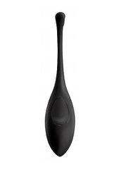 Silicone Vibrating Egg with Remote Control - Black-thumb-4